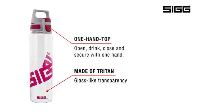 SIGG Total Clear One Red 0,75 L drinkfles Grijs/rood