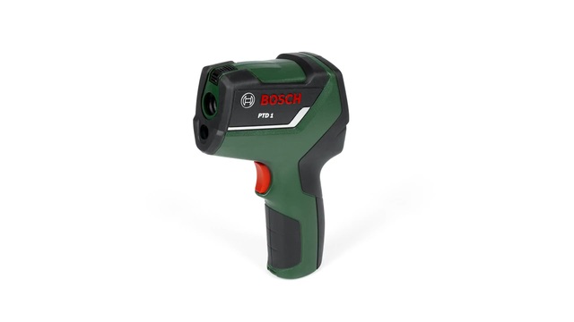 Bosch PTD 1 Thermomètre infrarouge Intérieure Noir, Vert, Rouge, Détecteur thermique Vert/Noir, Thermomètre infrarouge, Intérieure, Numérique, Noir, Vert, Rouge, Rectangulaire, °C