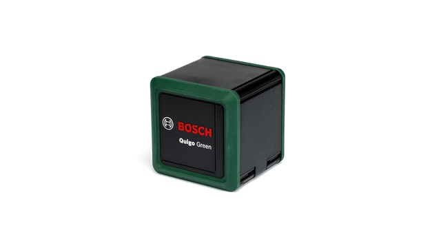 Bosch Quigo Green Niveau de ligne 12 m 500-540 nm (< 10mW), Laser Cross Ligne Vert/Noir, 12 m, 0,6 mm/m, 4°, 6 s, 500-540 nm (< 10mW), Niveau de ligne