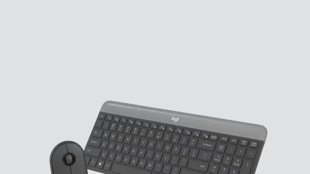 Logitech MK470 Slim Combo, Desktop-Set graphit, DE-Layout, Scissor-Switch