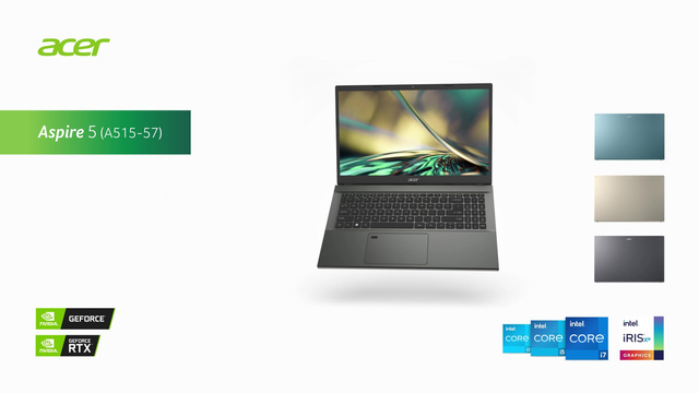 Acer Aspire 5 (A515-57-53QH), Notebook grau, Windows 11 Home 64-Bit, 39.6 cm (15.6 Zoll), 512 GB SSD