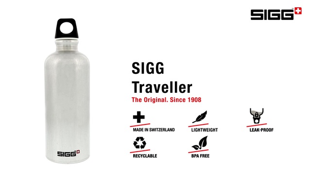 SIGG Alu Traveller 1 Liter, Trinkflasche rot