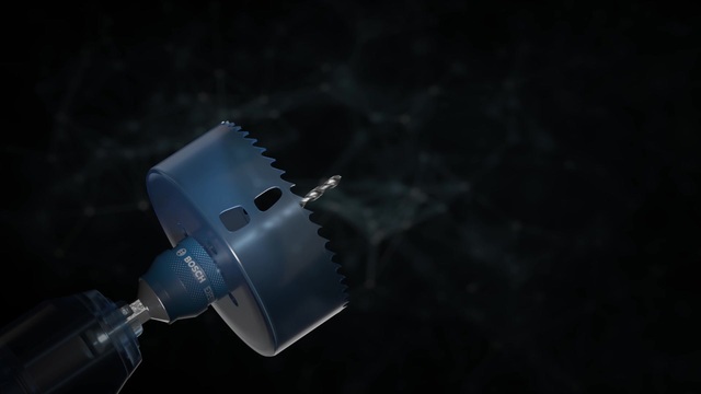Bosch Expert Power Change Plus Adapter, Hex 11mm blau, 2-teilig, mit TCT Zentrierbohrer Ø 8,5mm x105mm