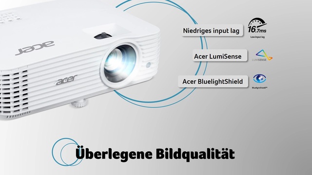 Acer H6542BDK, DLP-Beamer weiß, HDMI, 3D, FullHD