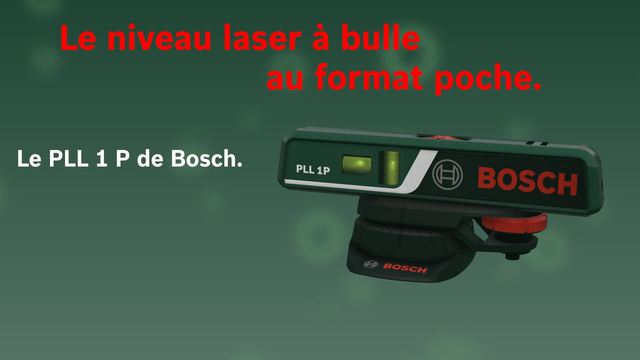 Bosch 0603663300 Niveau de pointage 20 m, Niveau à bulle d'air Vert, 20 m, 0,5 mm/m, horizontale/verticale, Rouge, Niveau de pointage, Noir, Vert, Rouge