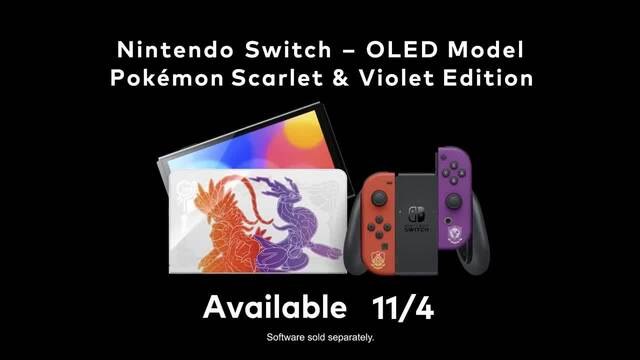 Nintendo Switch (OLED-Modell) Pokémon Karmesin & Purpur Edition, Spielkonsole mehrfarbig