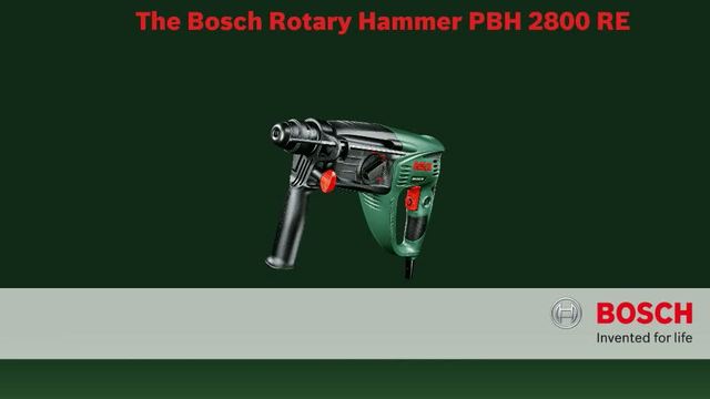 Bosch PBH 2800 RE boorhamer Groen/zwart, Koffer, 720 Watt