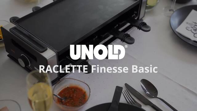 Unold Finesse Basic 48730  bk/ed, Raclette schwarz/edelstahl