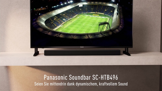 Panasonic SC-HTB496EGK, Soundbar schwarz, HDMI, Bluetooth, Optisches Eingang