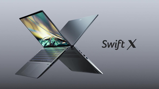 Acer Swift X (SFX16-52G-77RX), Notebook grau, Windows 11 Home 64-Bit, 40.9 cm (16.1 Zoll), 1 TB SSD