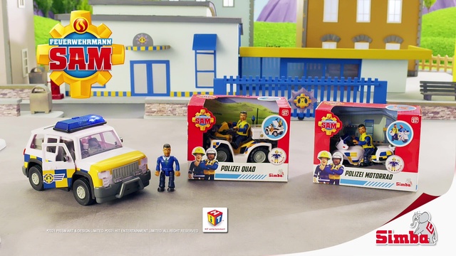 Simba Feuerwehrmann Sam Polizei-Quad, Spielfahrzeug mit Figur