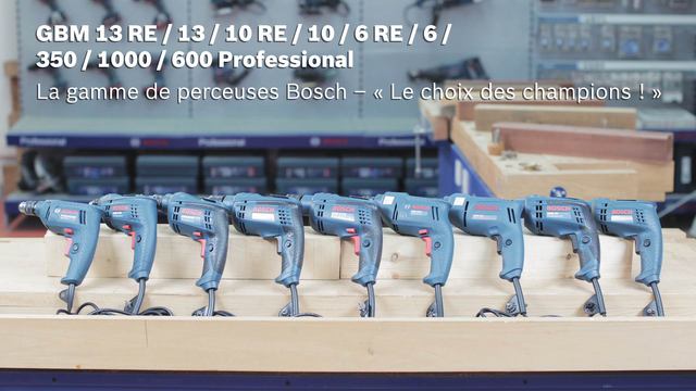 Bosch Perceuse GBM 10 RE Professional Bleu/Noir, Perceuse à poignée pistolet, Sans clé, 1 cm, 2600 tr/min, 2,5 cm, 1 cm
