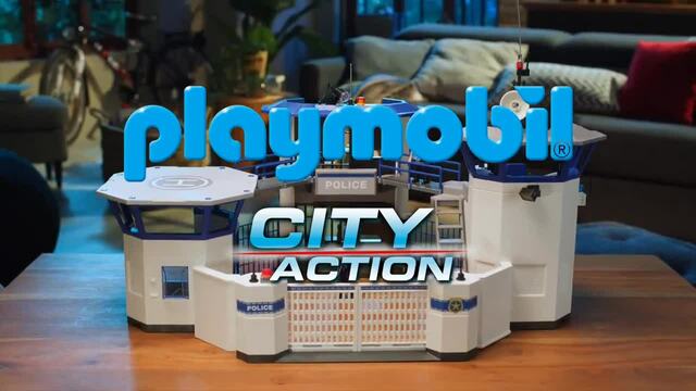 PLAYMOBIL City Action - Hélicoptère de police et parachutiste, Jouets de construction 70569