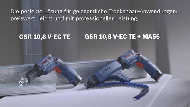 Bosch Akku-Trockenbauschrauber GTB 12V-11 Professional solo, 12Volt blau/schwarz, ohne Akku und Ladegerät, in L-BOXX