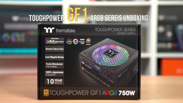 Thermaltake Toughpower GF1 ARGB 750W, PC-Netzteil schwarz, 4x PCIe, Kabel-Management, 750 Watt