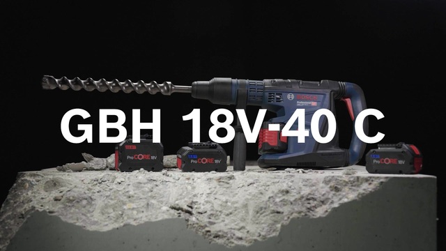 Bosch Akku-Bohrhammer BITURBO GBH 18V-40 C Professional, 18Volt blau/schwarz, 2x Akku ProCORE18V 8,0Ah, in XL-BOXX