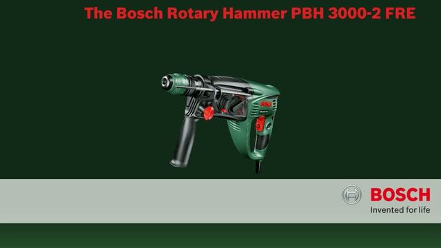 Bosch PBH 3000-2 FRE 750 W SDS Plus, Marteau piqueur Vert/Noir, SDS Plus, Noir, Vert, Rouge, II, 2,6 cm, 3000 tr/min, 1450 tr/min