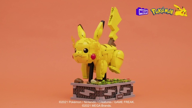 MEGA Pokémon Motion Pikachu , Konstruktionsspielzeug Collector Figur, bewegliches Bauset
