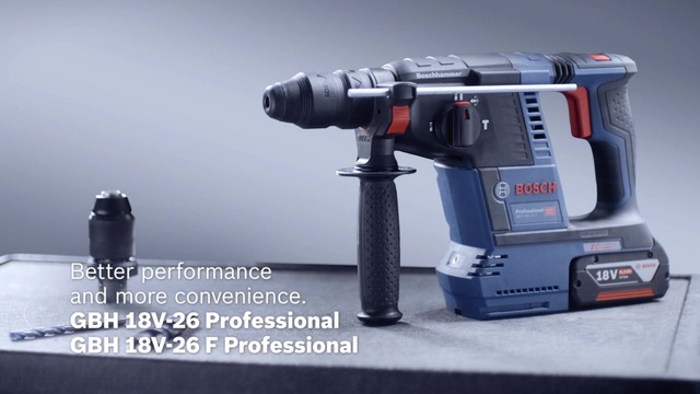 Bosch GBH 18V-26 F Professional 890 tr/min SDS Plus, Marteau piqueur Bleu/Noir, SDS Plus, Noir, Bleu, 2,6 cm, 890 tr/min, 2,6 J, 4350 bpm