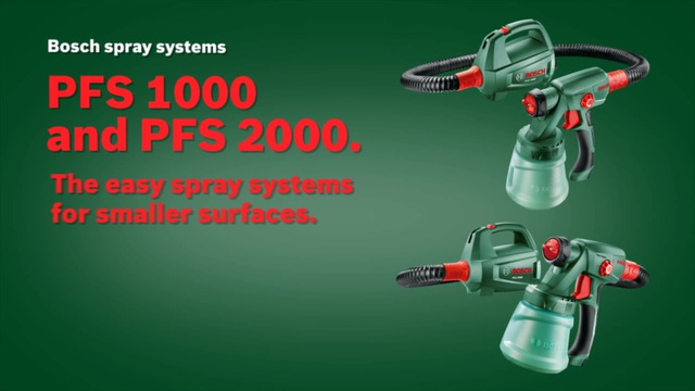 Bosch PFS 2000 aérosol dépoussiérant 800 ml, Pistolet de pulvérisation Vert/Noir