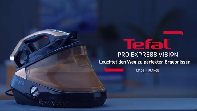 Tefal Pro Express Vision GV9812, Dampfbügelstation blau/weiß