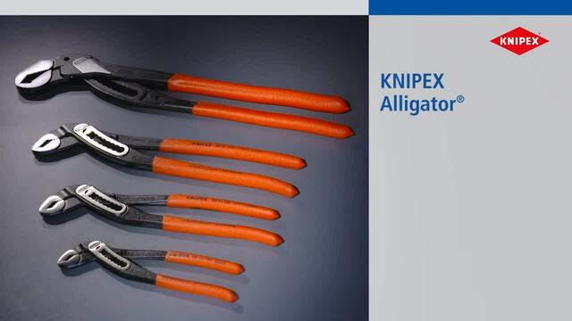 KNIPEX Alligator 88 01 300, 300mm, Rohr- / Wasserpumpen-Zange schwarz/rot, Wasserpumpenzange, 9-stufig verstellbar