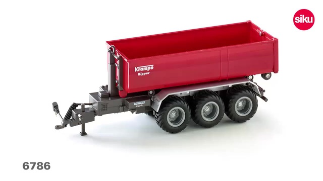 SIKU CONTROL32 3-Achs-Hakenliftfahrgestell mit Mulden-Container, RC rot/grau, 1:32