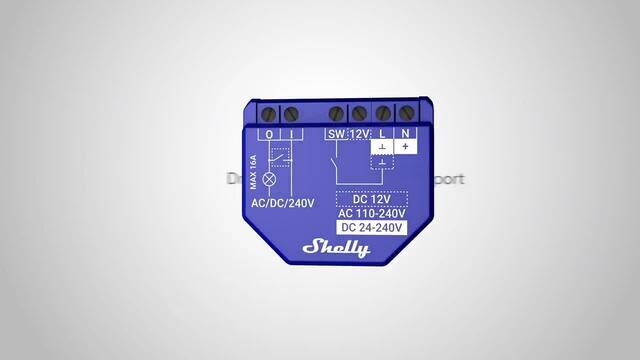 Shelly Plus 2PM relais 2-kanaals, Wifi, Bluetooth