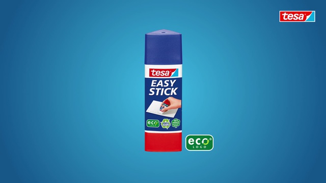 tesa Easy Stick ecoLogo, 25g, Klebestift transparent, dreieckig