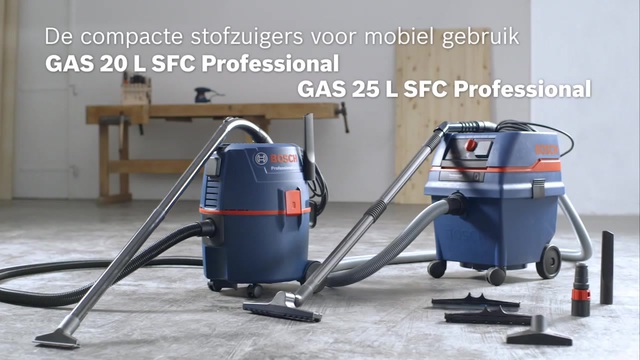 Bosch Alleszuiger GAS 25 L SFC Professional nat- en droogzuiger Blauw, Retail