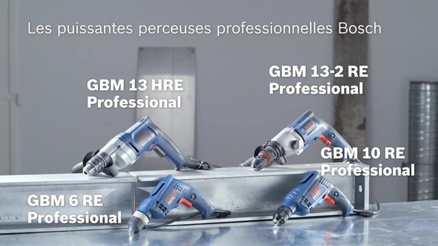 Bosch Perceuse GBM 13 HRE Professional Bleu/Noir, 550 tr/min, 1,3 cm, 4 cm, 60 N·m, 550 W, 285 W