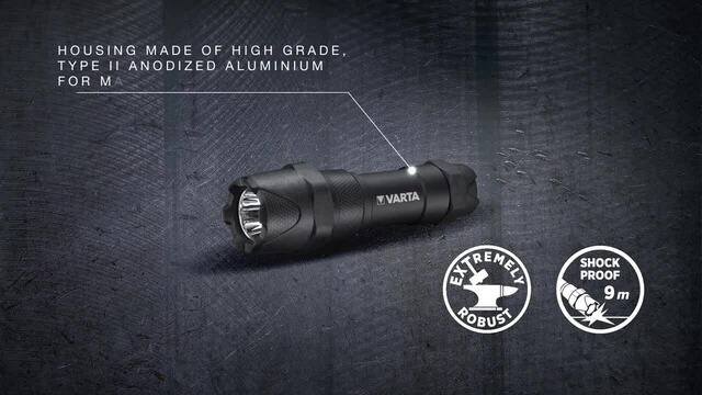 Varta Indestructible F30 Pro, Taschenlampe schwarz
