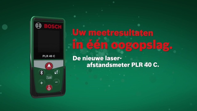 Bosch PLR 40 C afstandsmeter Groen/zwart, Bluetooth, bereik 40 m, Retail