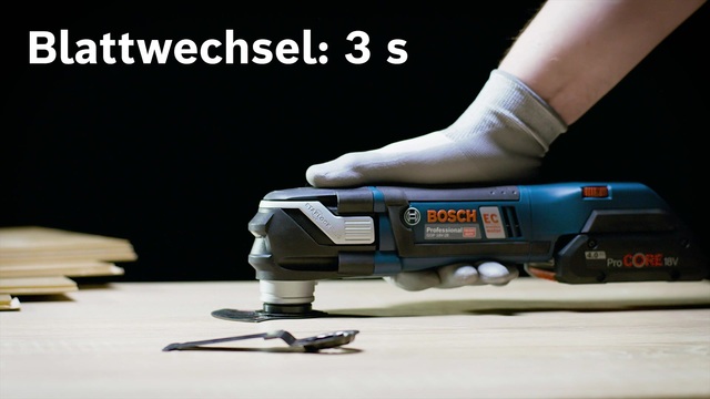 Bosch Akku-Multi-Cutter GOP 18V-28 Professional, 18Volt, Multifunktions-Werkzeug blau/schwarz, 2x Li-Ionen Akku 5,0Ah, L-BOXX