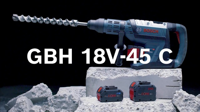 Bosch GBH 18V-45 C Professional solo boorhamer Blauw/zwart, Accu en oplader niet inbegrepen, Bluetooth, met koffer