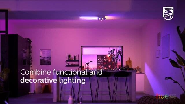 Philips Hue White & Color Ambiance Centris 4er-Deckenspot, LED-Leuchte schwarz