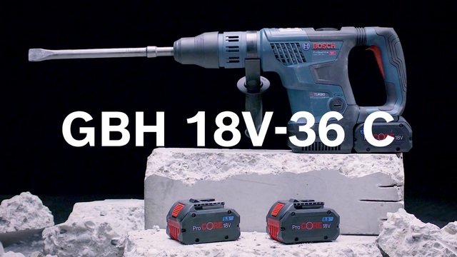 Bosch GBH 18V-36 C Professional boorhamer Blauw/zwart, 2x ProCORE 18V batterij, Bluetooth, met koffer