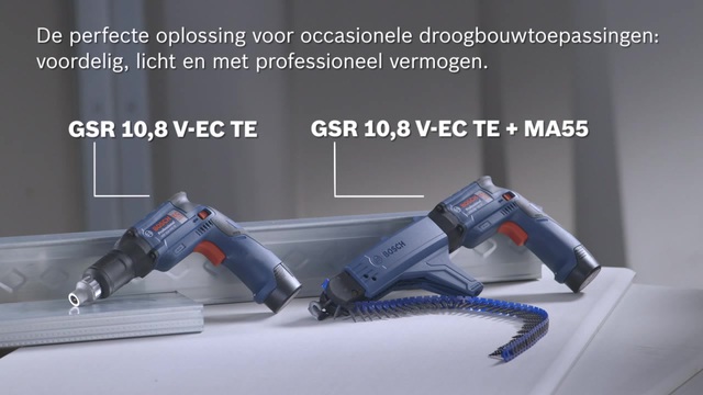 Bosch GSR 10,8 V-EC TE Accuschroefmachine schroefboor Blauw/zwart, Accu en oplader niet inbegrepen
