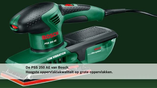 Bosch Vlakschuurmachine PSS 250 AE Groen/zwart, Kunststofkoffer