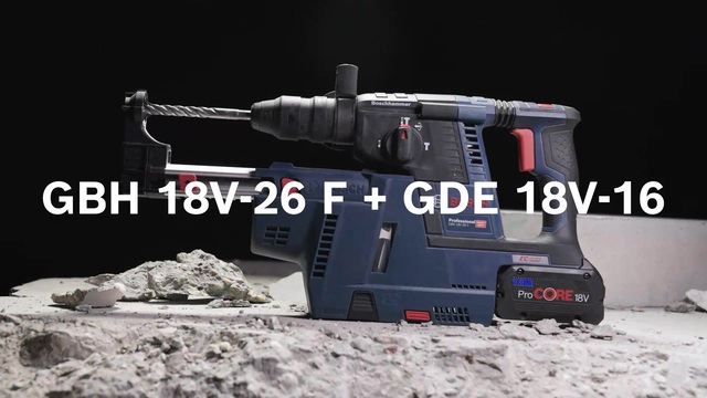 Bosch Akku-Bohrhammer GBH 18V-26 F Professional, 18Volt blau/schwarz, 2x Akku ProCORE18V 5,5Ah, L-BOXX