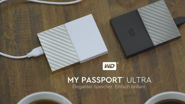 WD My Passport Ultra for Mac 4 TB, Externe Festplatte silber/schwarz, USB-C 3.2 Gen 1