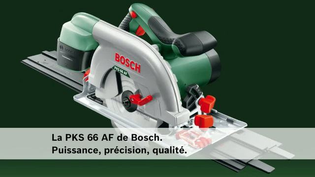 Bosch PKS 66 AF 19 cm Vert, Rouge, Argent 5000 tr/min 1600 W, Scie circulaire Vert/Noir, Bois, Vert, Rouge, Argent, 19 cm, 5000 tr/min, 6,6 cm, 4,8 cm