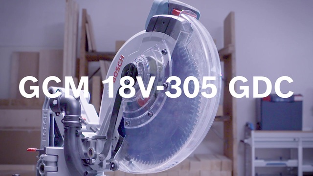 Bosch GCM18V-305 GDC 4000 tr/min 2000 W, Coupe-et scie à onglet Bleu, Simple biseau, Sans brosse, 4000 tr/min, 2550 tr/min, 52°, 60°