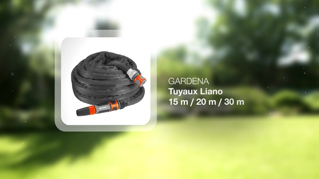 GARDENA Liano tuyau d'arrosage 15 m Tissu Noir, Orange Gris/Orange, 15 m, Noir, Orange, Tissu, 35 bar, 1,3 cm