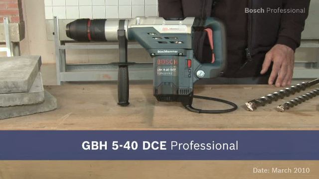 Bosch GBH 5-40 DCE Professional 1150 W 340 tr/min SDS Max, Marteau piqueur Bleu, SDS Max, Noir, Bleu, Rouge, Argent, II, 5,5 cm, 170 tr/min, 340 tr/min