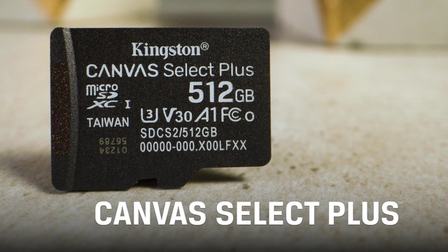 Kingston Canvas Select Plus 512 Go SDXC UHS-I Classe 10, Carte mémoire Noir, 512 Go, SDXC, Classe 10, UHS-I, 100 Mo/s, 85 Mo/s