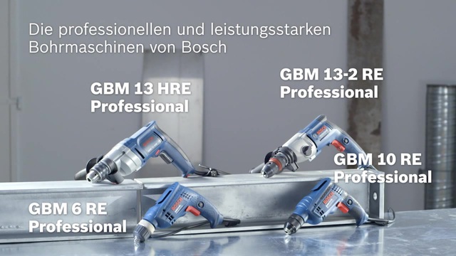 Bosch Bohrmaschine GBM 13-2 RE Professional blau, 750 Watt, L-BOXX