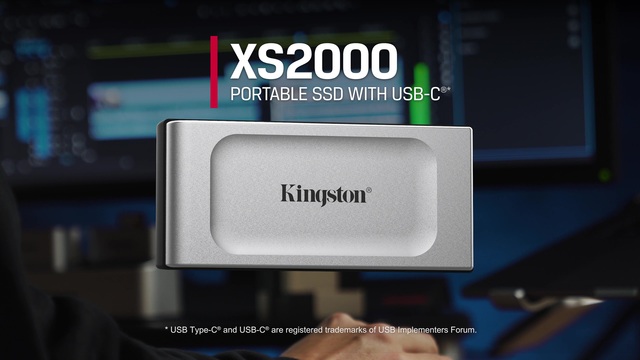 Kingston XS2000 Portable 500 GB externe SSD Zilver/zwart, SXS2000/500G, USB-C 3.2 (20 Gbit/s)