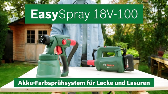 Bosch Akku-Farbsprühsystem EasySpray 18V-100 BARETOOL, Sprühpistole grün/schwarz, ohne Akku und Ladegerät, POWER FOR ALL ALLIANCE