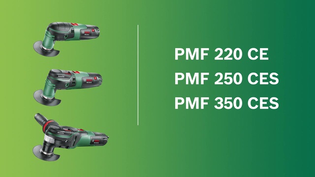 Bosch Multifunktions-Werkzeug PMF 350 CES grün/schwarz, 350 Watt, inkl. Zubehör Set klein